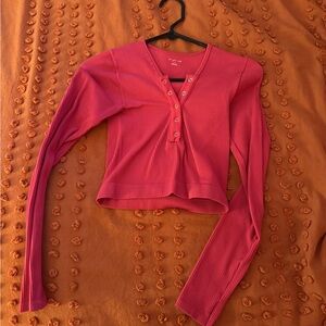 Urban outfitters out from under pink button long sleeve